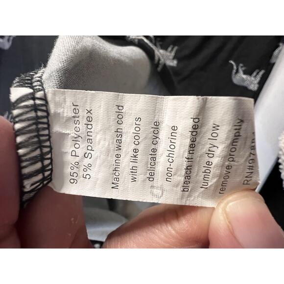 Tart Intimates Pink Trim Cheetah Pajamas Black Animal Size Small Button Top - Picture 12 of 13